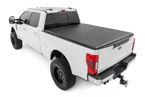 Ford F-250 Super Duty Soft Roll Up Bed Cover - Rough Country - Matte Black - '17-'23